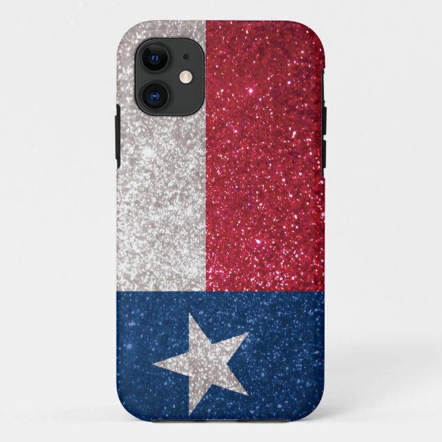 Faux Glitter Texas flag Case-Mate iPhone Case (Back)