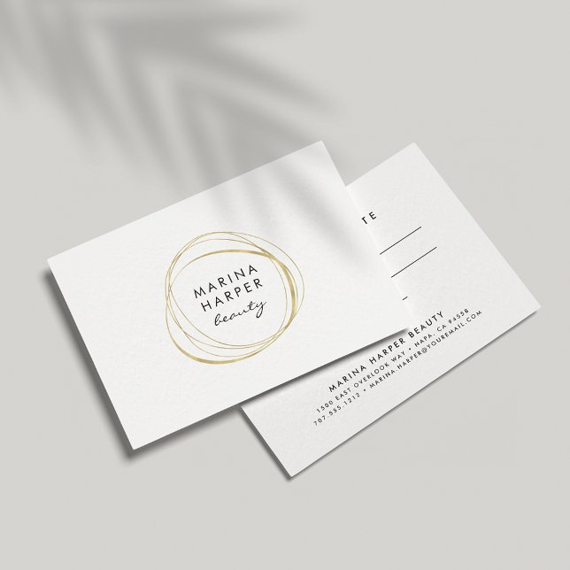 Faux Gold Abstract Logo Gift Certificate Card (Creator Uploaded)