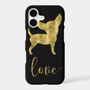 Faux Gold And Black Chihuahua Love Iphone 8 Case