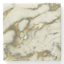 FAUX gold and white marble