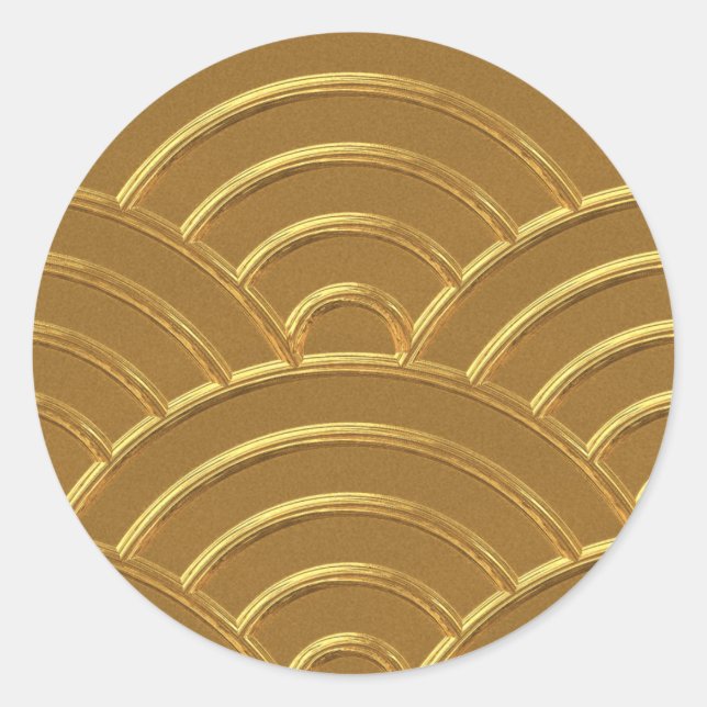 Faux Gold Art Deco Arch Letter Envelope Seal Favou (Front)