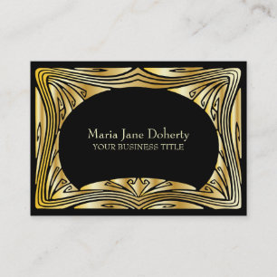 Faux Gold Art Nouveau  Professional Business Card