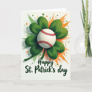 Faux Gold Baseball Luck Card