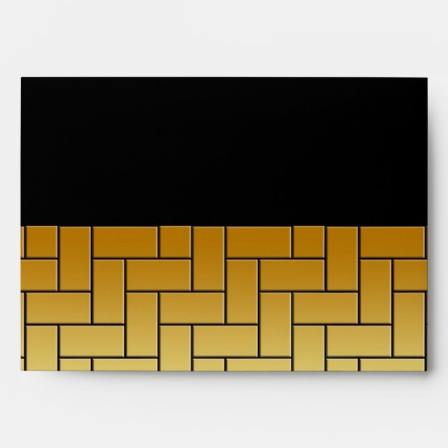 Faux Gold Black Envelope (Front)