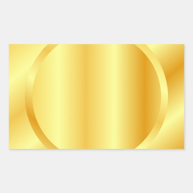 Faux Gold Blank Template Add Text Monogram Sticker (Front)