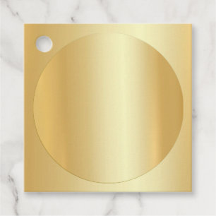 Faux Gold Blank Template Add Your Text Elegant Favour Tags