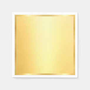 Faux Gold Blank Template Modern Glamourous Napkin