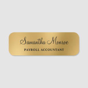 Faux Gold Blur Name Tag