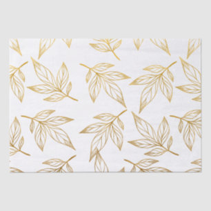 Faux Gold Botanical Christmas Holiday Tissue Paper