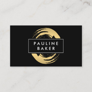 Faux Gold brossé avec Étiquette noir blanc