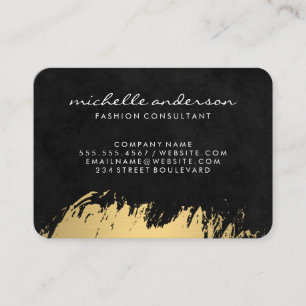 Faux Gold Brushed / Black Lux Business Card