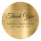 Faux Gold Brushed Metal Foil Wedding Thank You