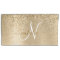 Faux Gold Brushed Metal Glitter Print Monogram Nam
