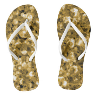 Faux Gold Bubble femmes tongs flops