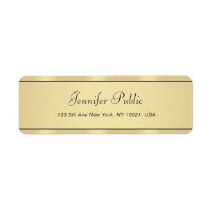 Faux Gold Calligraphy Elegant Modern Hand Script