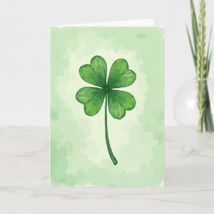 Faux Gold Clover Hope Card