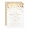 Faux Gold Confetti Dots Baby Shower Invitation