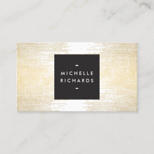 Faux Gold Confetti Dots Pattern Modern Business Card