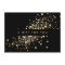Faux Gold Confetti on Black Gift Certificate