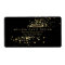 Faux Gold Confetti on Black Modern Address Label