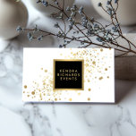 Faux Gold Confetti on Modern White Business Card<br><div class="desc">A fun splash of faux metallic gold confetti dots adorns this modern and elegant white business card design. © 1201AM CREATIVE</div>