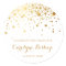 Faux Gold Confetti Personalized Graduation Sticker