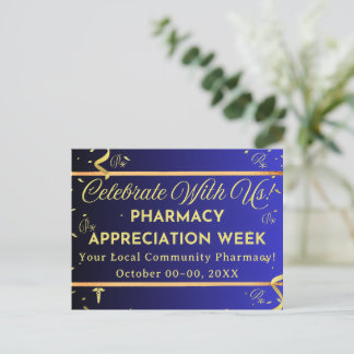 Faux Gold Confetti Pharmacie Appréciation Carte Po