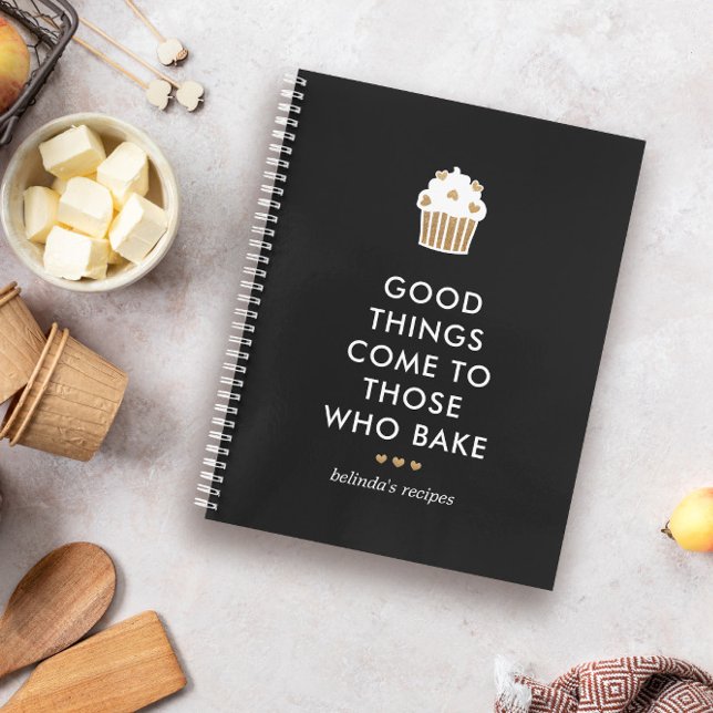 Faux Gold Cupcake Good Things Baking Recipe Notebook (Creator Uploaded)