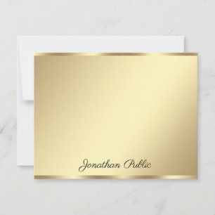Faux Gold Custom Handwritten Template Script