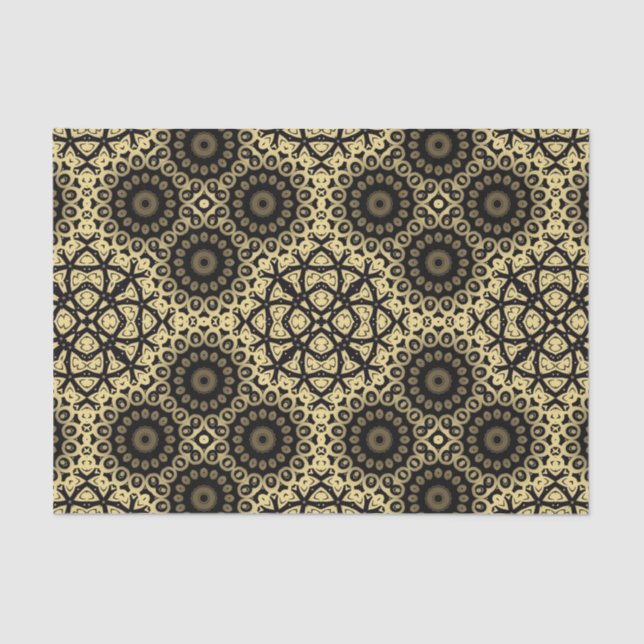 Faux Gold Decorative Elegant Stylish Pattern Tissue Paper (Front)