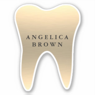 Faux Gold Dental Sticker