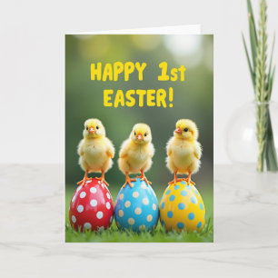 Faux Gold Easter Birds Card