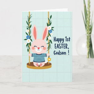 Faux Gold Easter Godson Card