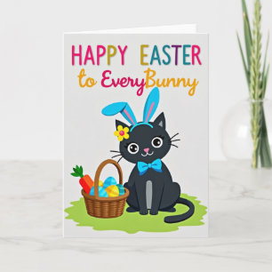 Faux Gold Easter Kitty Card