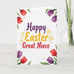Faux Gold Easter Niece Card