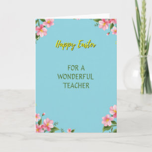 Faux Gold Easter Teacher Card