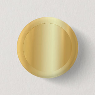 Faux Gold Elegant Blank Template Add Your Text 1 Inch Round Button