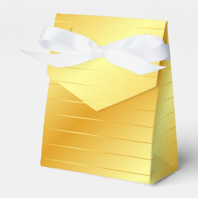 Faux Gold Elegant Modern Trendy Template Glossy Favor Box (Front Side)