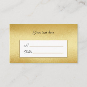 Faux Gold elegant Personalized Place Card