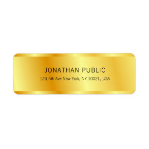 Faux Gold Elegant Personnalisé Glamour Modèle Reto