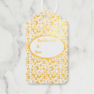 Faux Gold Foil Abstract Pattern Various Circles Gift Tags