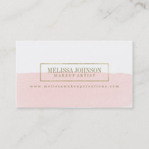 Faux Gold Foil and Watercolor Business Cards