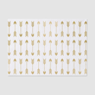 Faux Gold Foil Arrows Pattern Tissue Paper