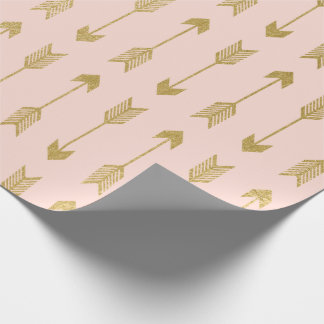 Faux Gold Foil Arrows Pattern Wrapping Paper