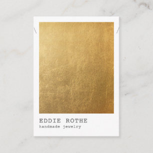 Faux Gold Foil Background Necklace Display Business Card