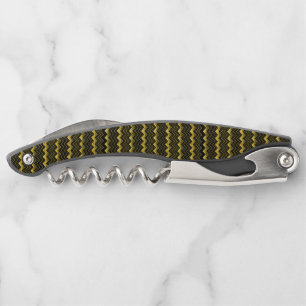 Faux gold foil chevron pattern corkscrew