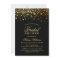 Faux Gold Foil Confetti | Black Bridal Shower