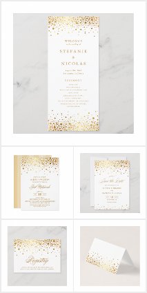 Faux Gold Foil Confetti Collection