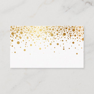 Faux Gold Foil Confetti Dots Elegant Place Cards