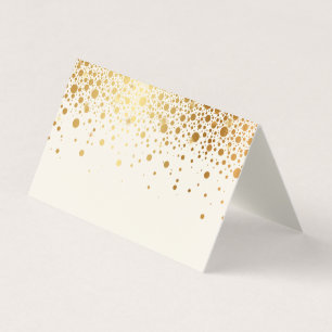 Faux Gold Foil Confetti Dots   Ivory Vintage